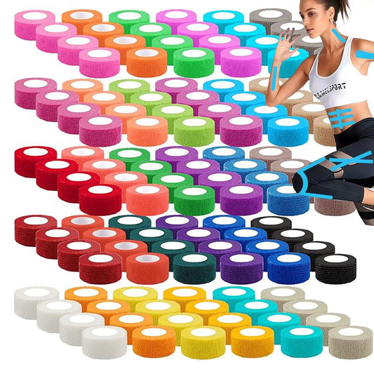 Zwealthygift color self-adherent bandages, 108-pack, ideal for quick support and color coordination