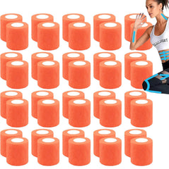 Zwealthygift orange self-adherent bandage wrap 2in x 5yds for secure joint support.