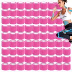 Zwealthygift pink self-adherent bandage roll provides secure support for injuries
