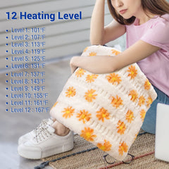ZXU heating pad offers 12 heat levels for customizable warmth