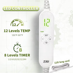 Seven-layer construction for durable, efficient heat transfer in the Jade Stone pad.