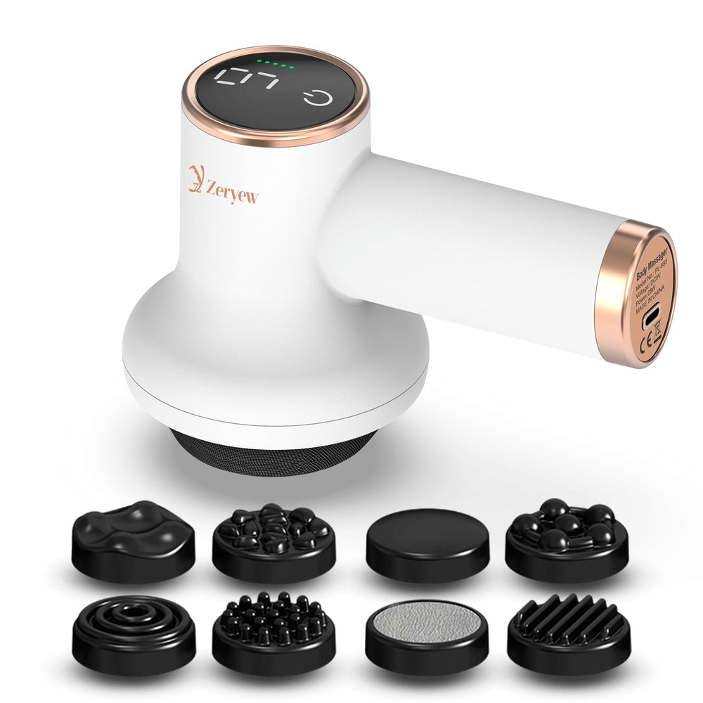 ZY ZERYEW cordless cellulite massager, front view for on-the-go relief
