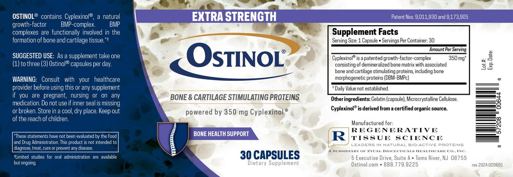 Daily dosing scene with Ostinol capsules and water