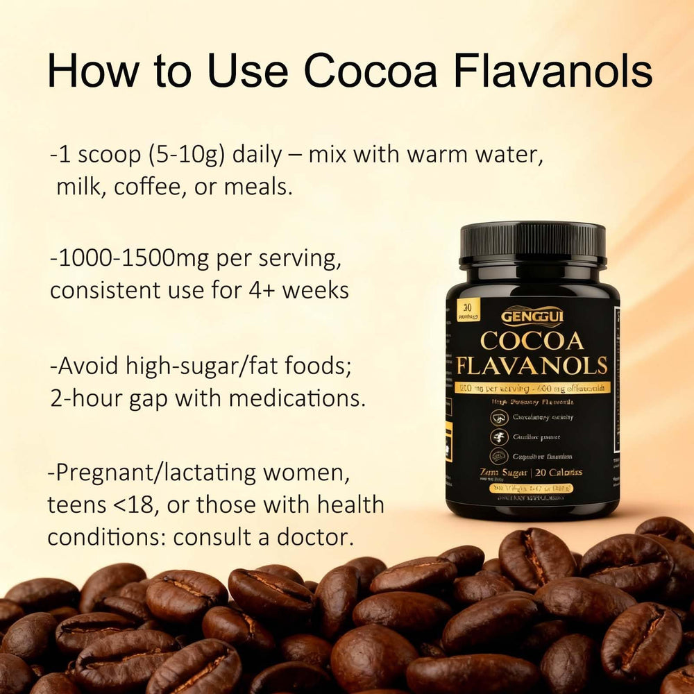 ZYGCDZ epicatechin-rich cocoa powder bag highlighting potency