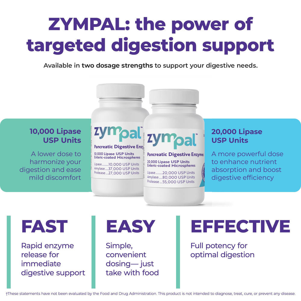 ZYMPAL packaging on shelf highlights high-potency enzymes