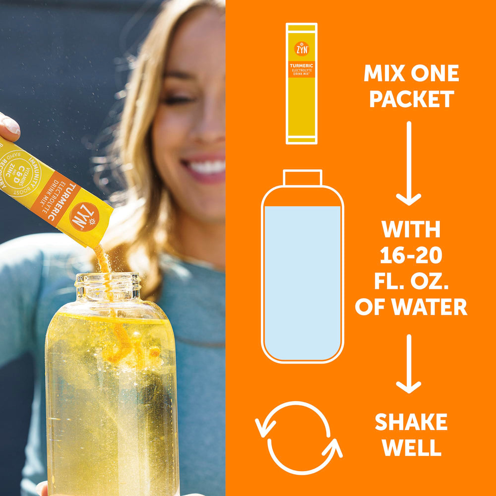 ZYN electrolyte powder packet ideal for on-the-go hydration