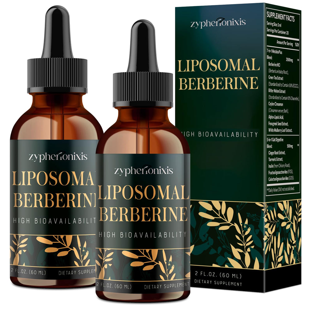Zypherionixis liposomal berberine drops bottle for high-absorption daily use
