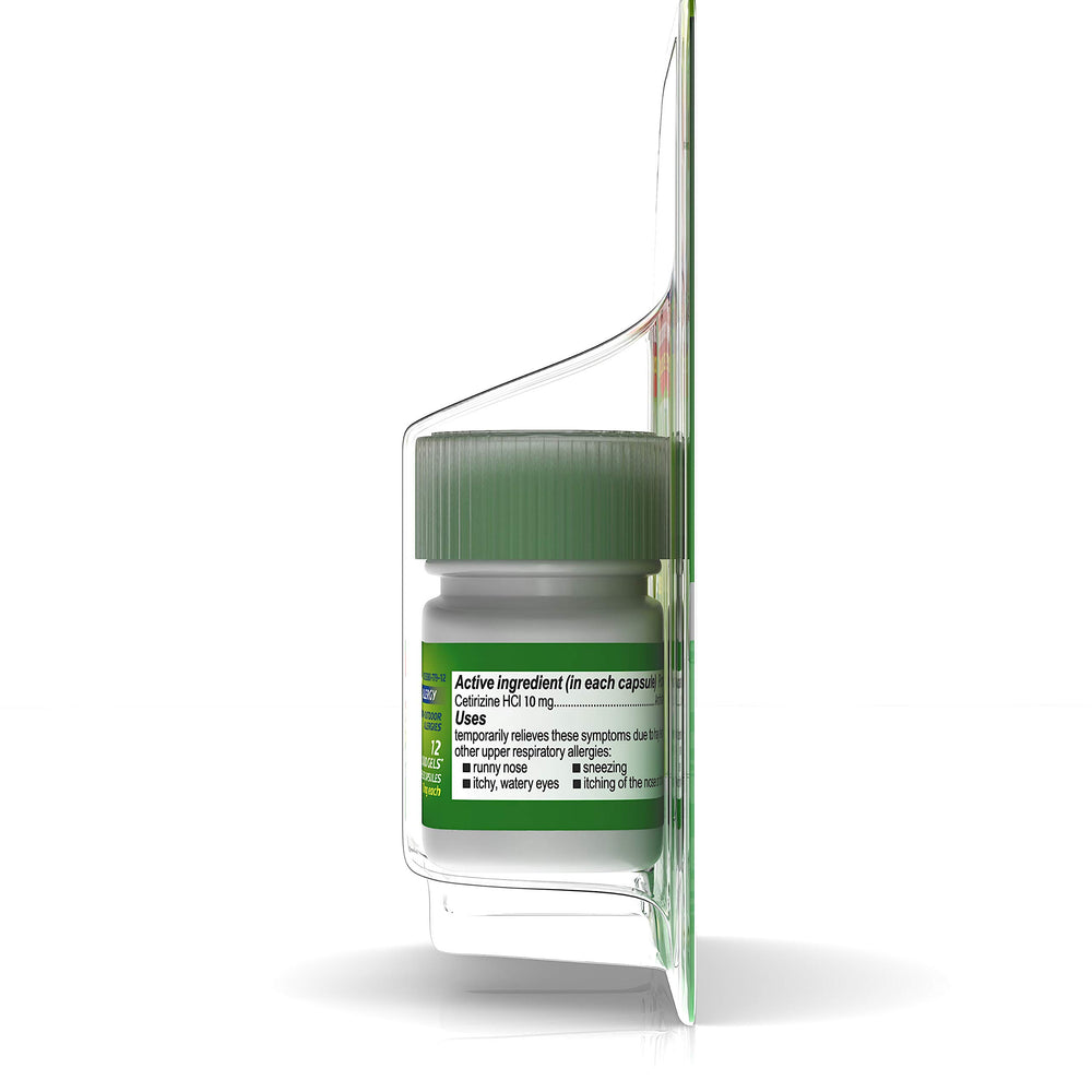 Illustration shows adults and children using Zyrtec for allergy support.