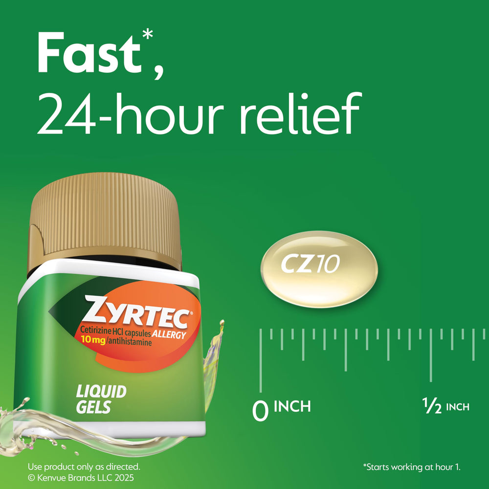 Zyrtec tree pollen weed grass allergy depiction