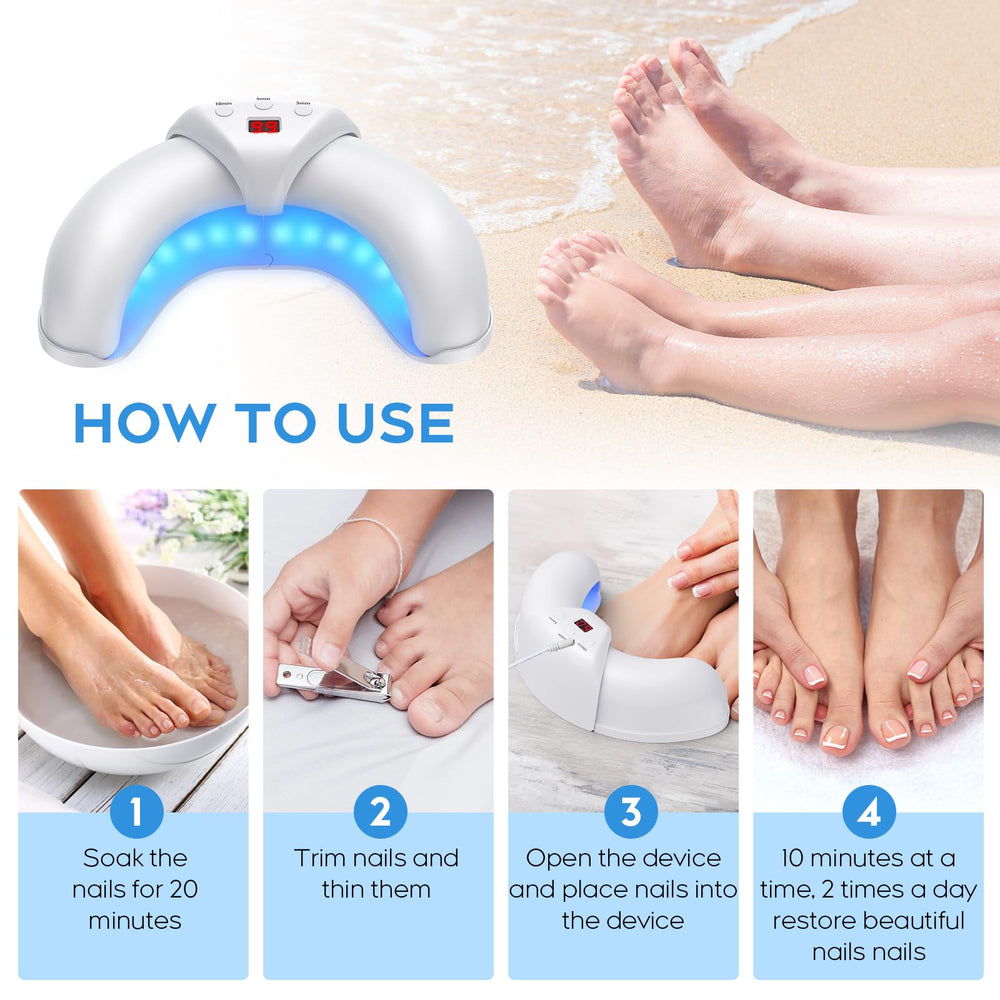 Non laser safe nail care device for home use.