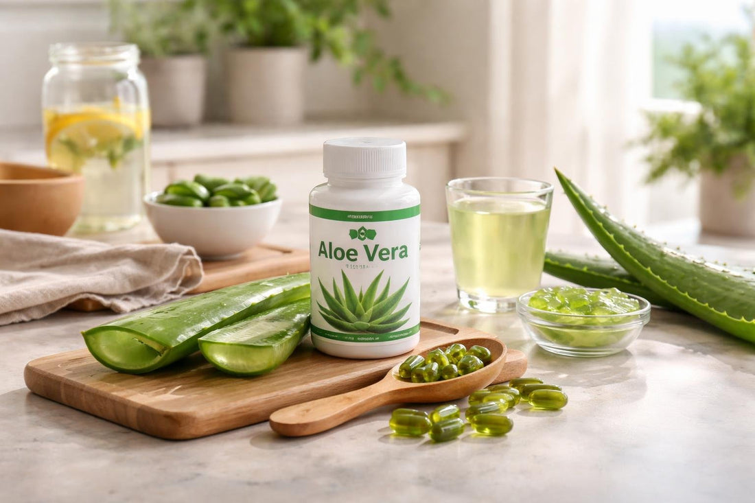 Aloe vera herbal supplements for daily digestive support