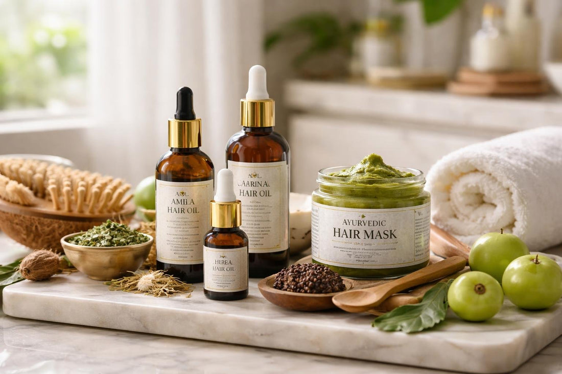 Ayurvedic hair oils and herbal masks for winter care