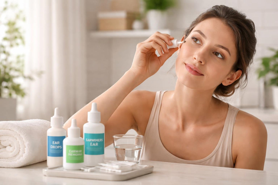 Beginner applying ear drops safely for gentle ear care