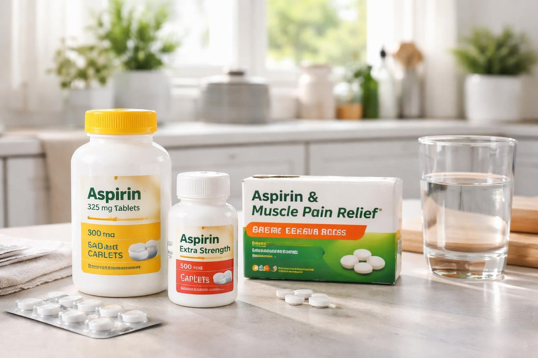 Budget aspirin options for headache and muscle ache relief