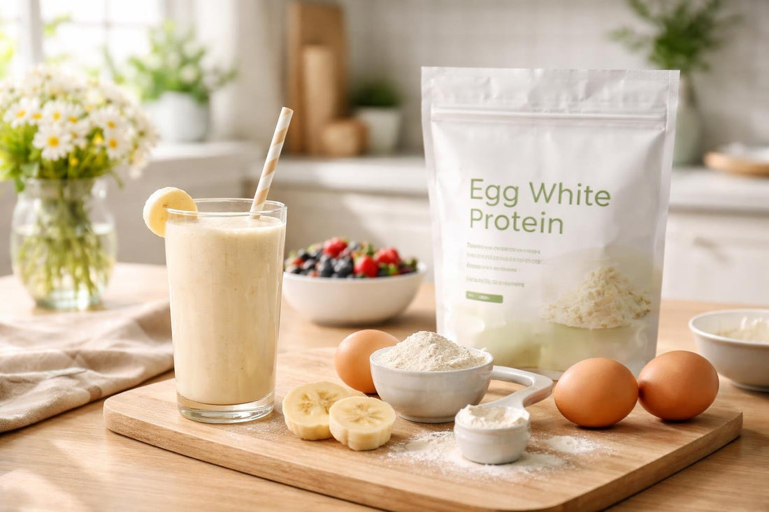 Egg protein powder smoothie for spring workout recovery