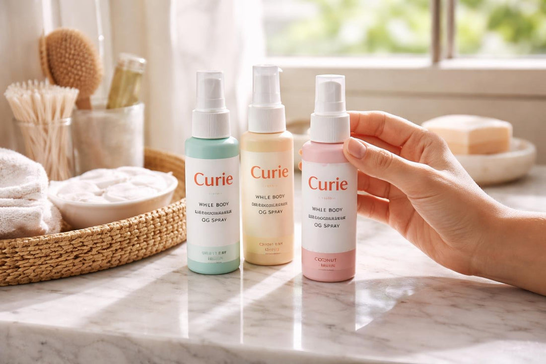 woman choosing feminine deodorant spray for sensitive skin Ontario
