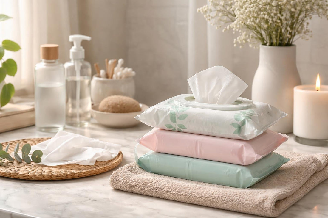 Postpartum feminine wipes collection and gentle care