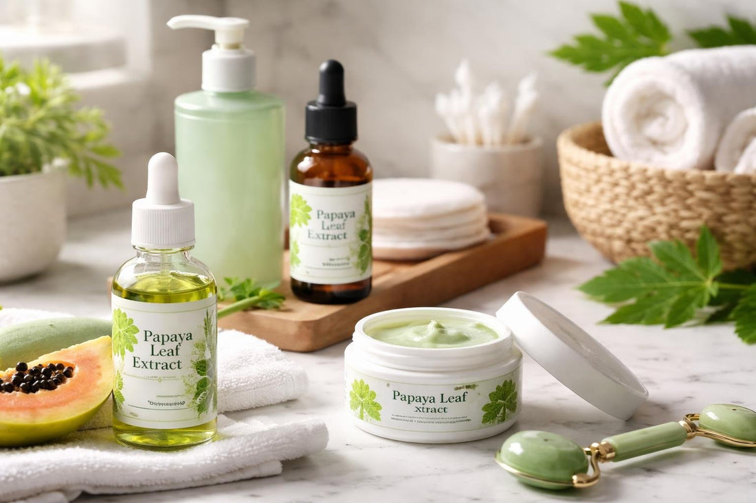 Papaya leaf extract products and sensitive skin tips