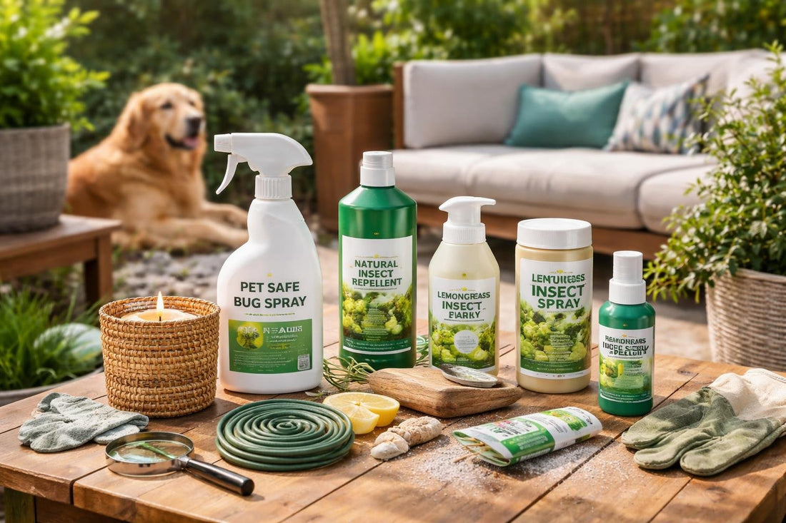 Pet-safe patio insect and pest repellents collection overview