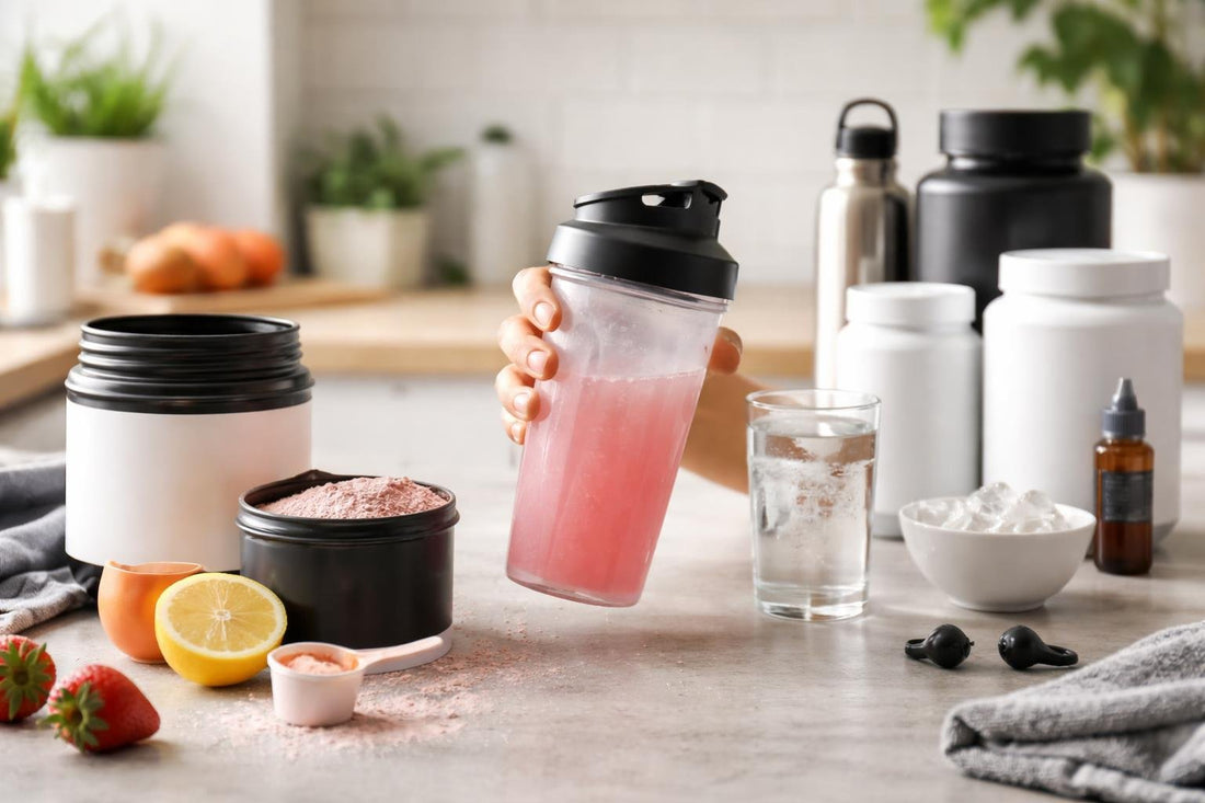 shaker bottle mixing pre-workout powder in Canada