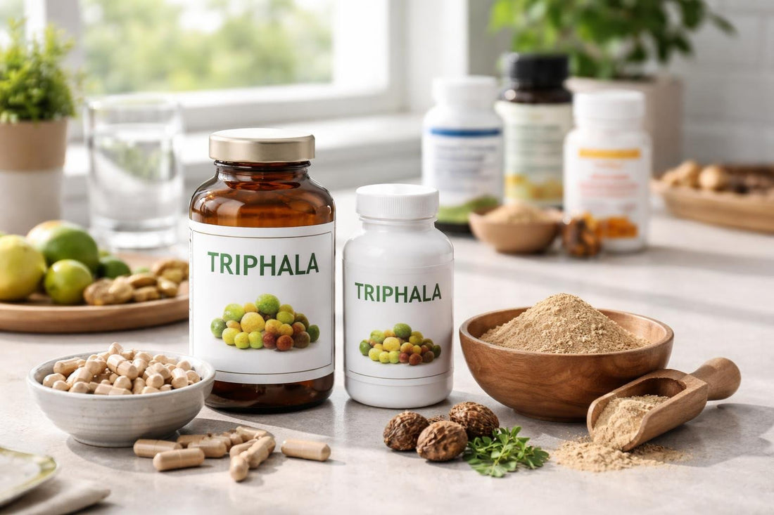 Triphala supplements vs with capsules and powder