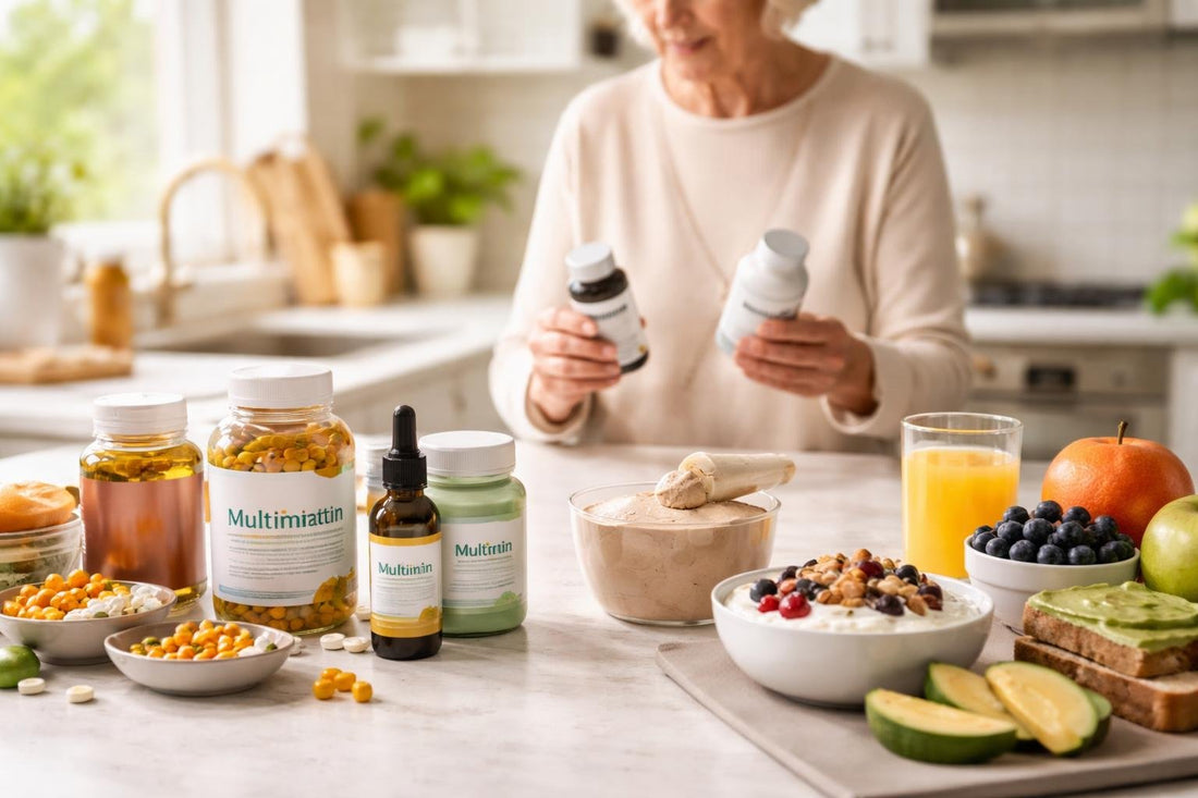 Ontario senior comparing vitamins and supplement options