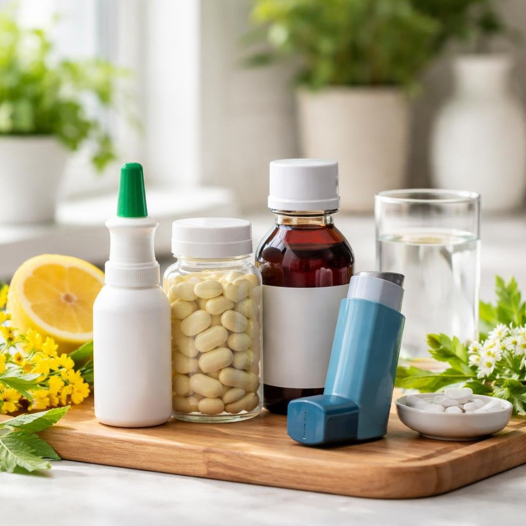 Allergy, sinus and asthma medicines in assorted formats