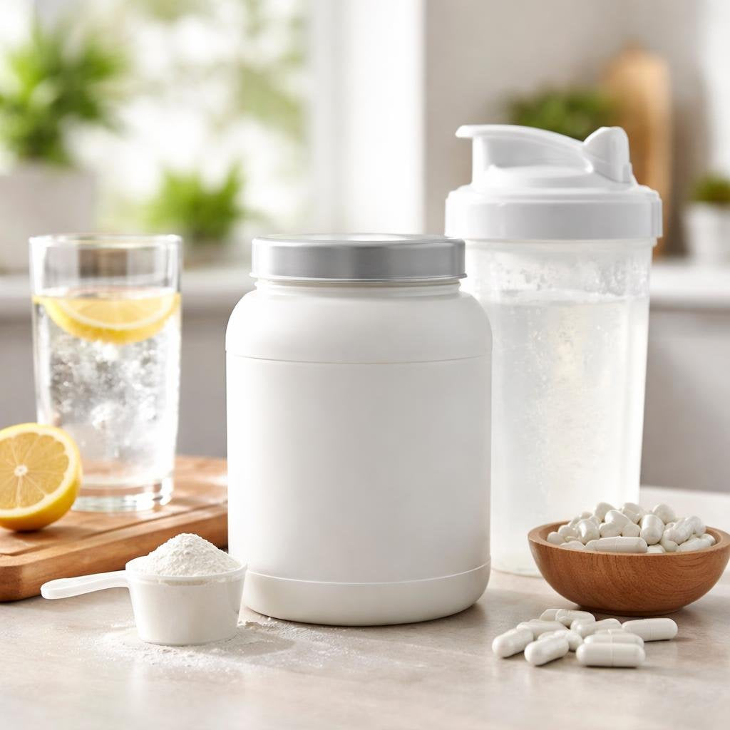 BCAA powders and capsules for muscle recovery support