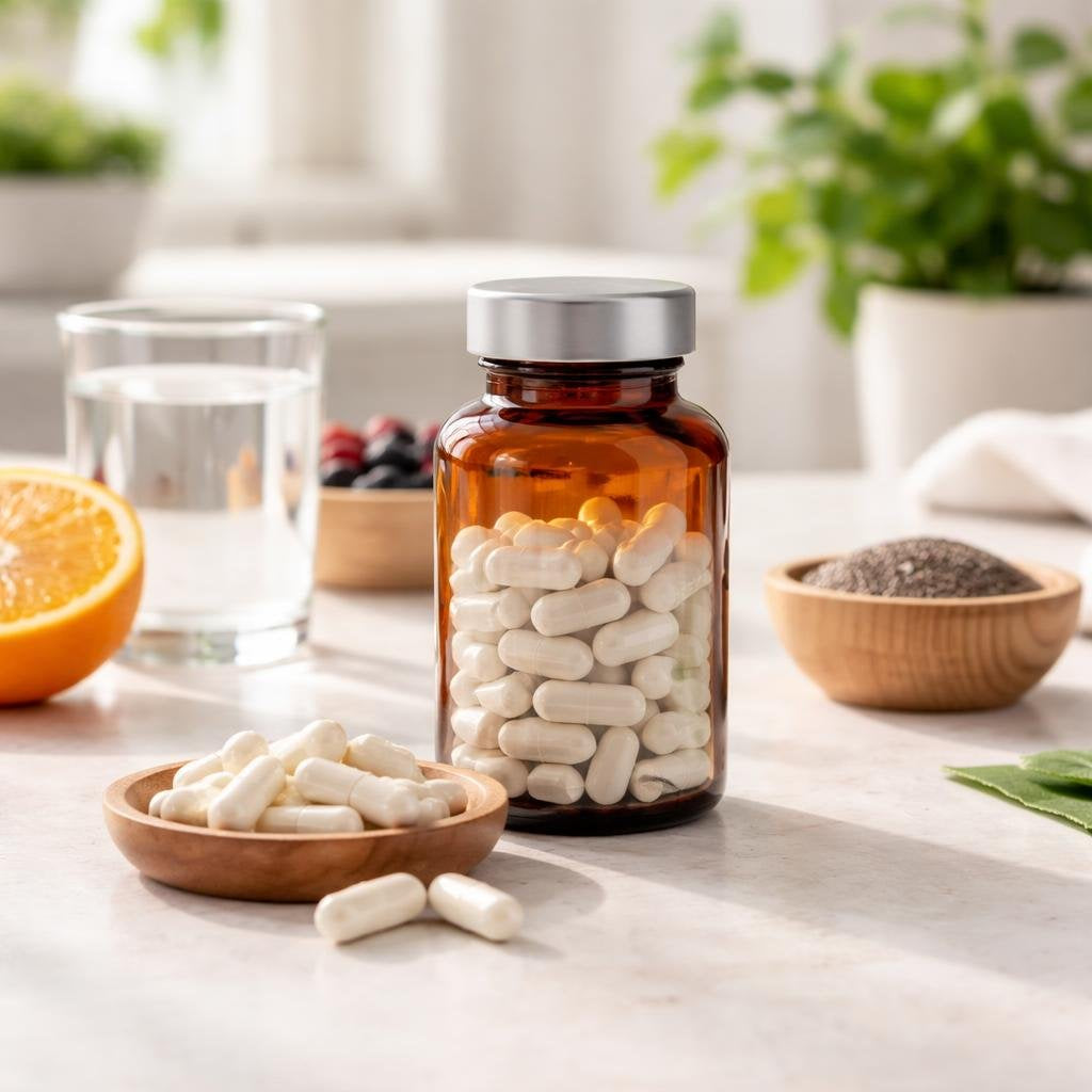 Chromium mineral supplement capsules for glucose metabolism support