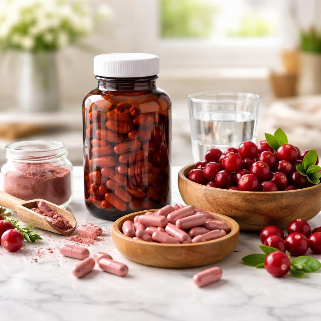 Cranberry herbal supplements for daily urinary wellness support