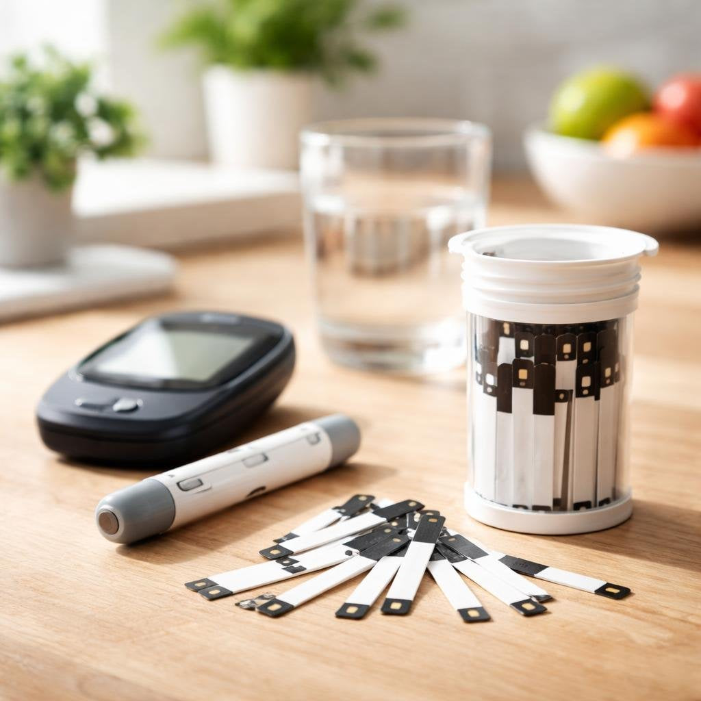 Diabetes test strips for everyday blood glucose monitoring