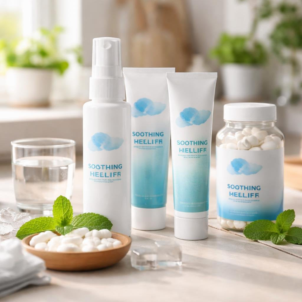 Dry mouth relief products for oral moisture and comfort