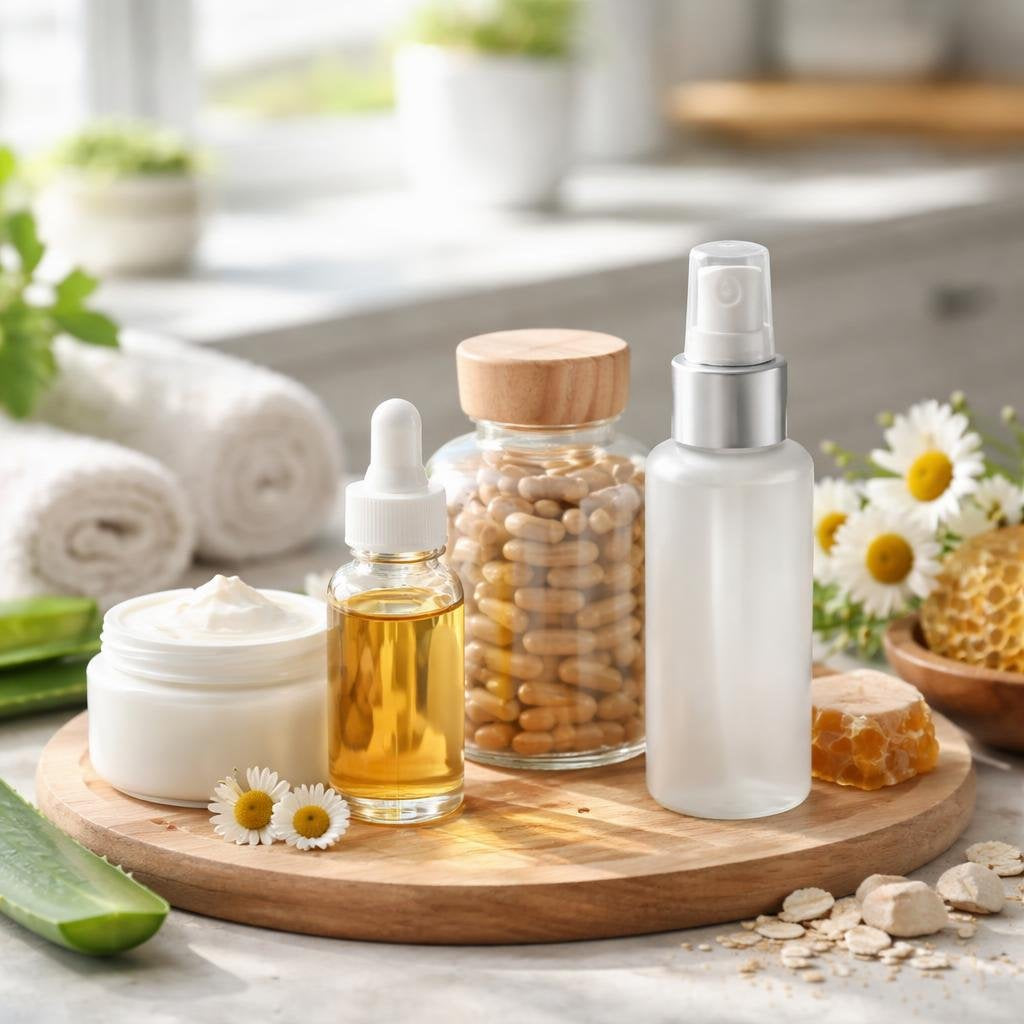 Gentle eczema, psoriasis and rosacea skin care essentials