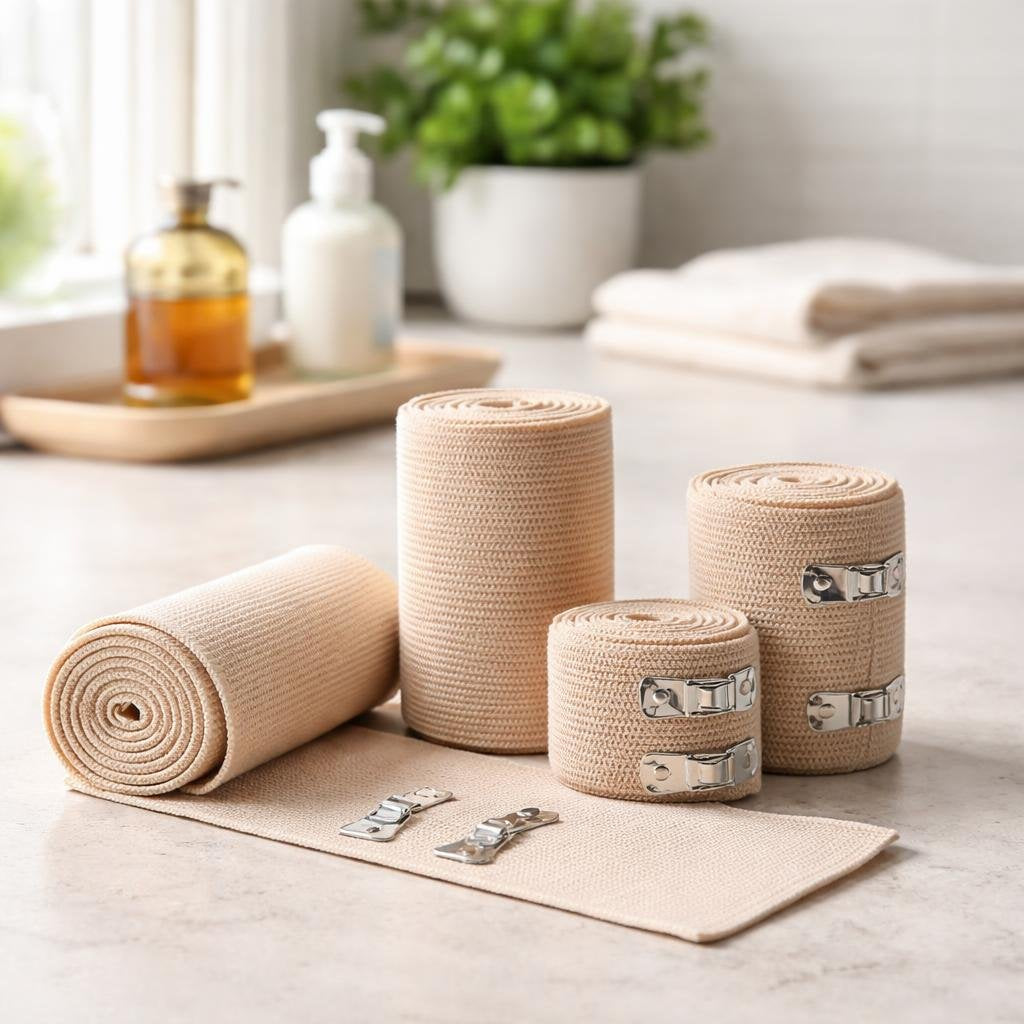 Elastic bandage wrap providing comfortable ankle support