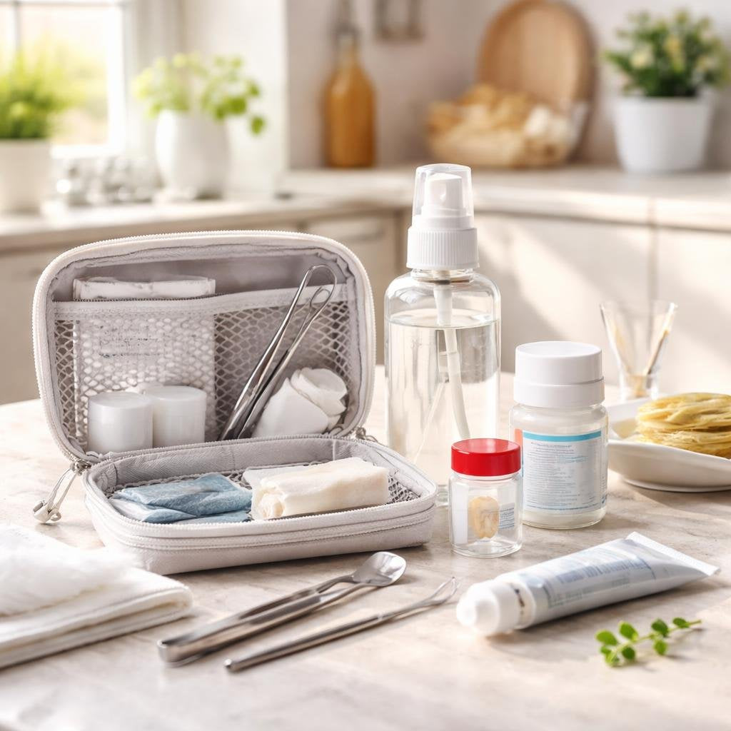 Emergency dental repair kit and temporary filling material