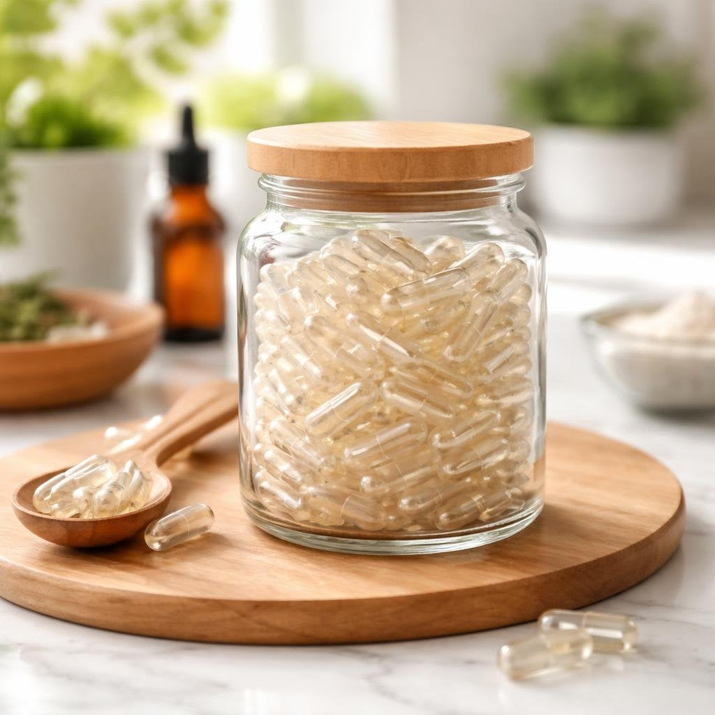 Empty gelatin capsules for DIY powder filling