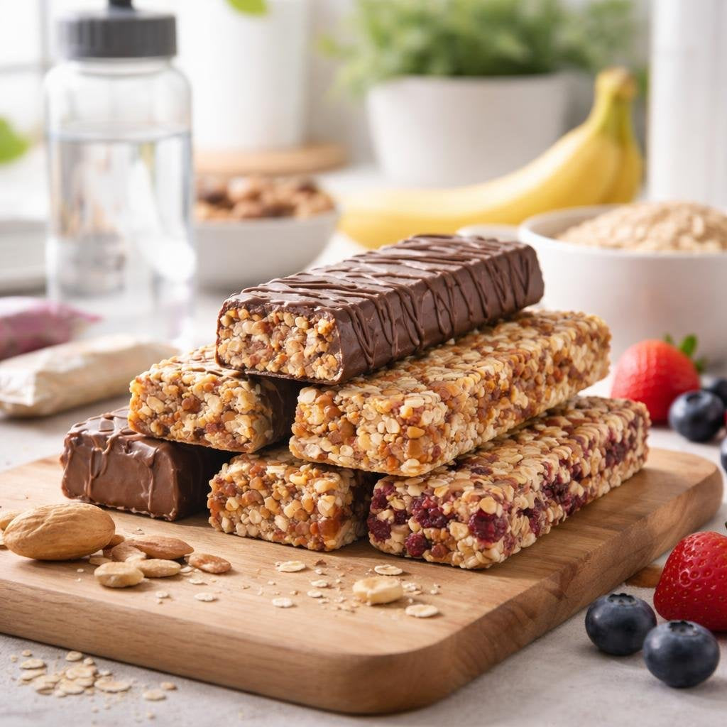 Endurance and energy bars for cycling and running