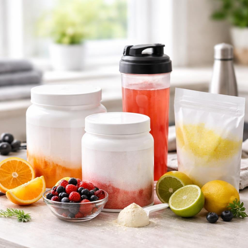 Endurance and energy bars with sports nutrition drinks