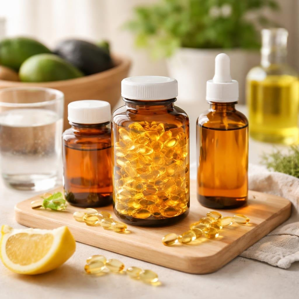 EPA omega-3 fish oil softgels and capsules selection