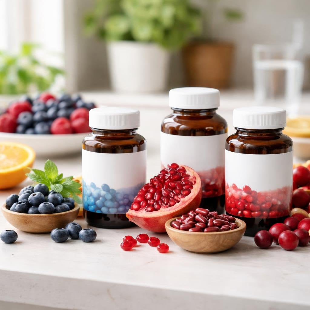 Fruit extract supplement capsules with botanical ingredients