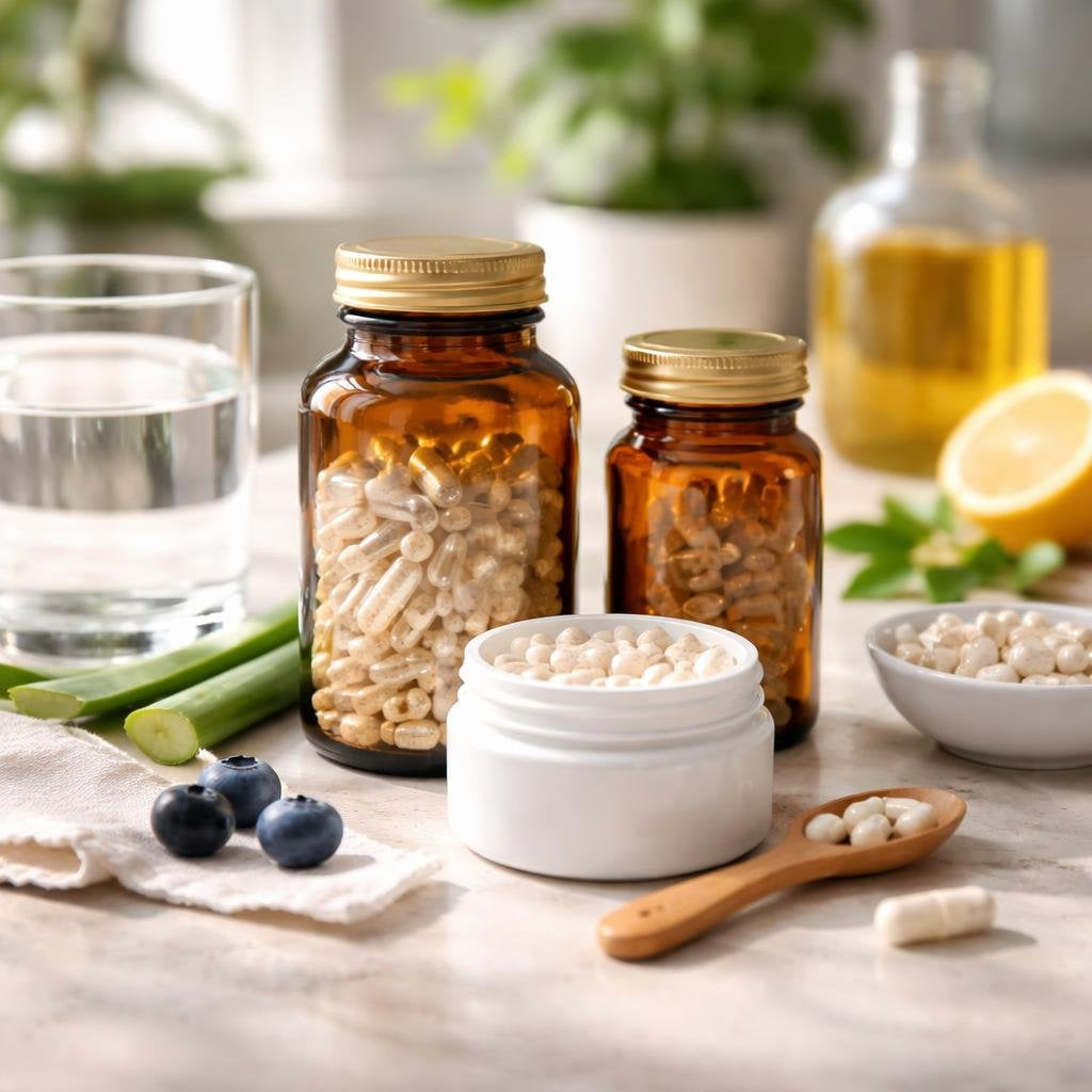 Hyaluronic acid supplements supporting skin hydration and joint comfort