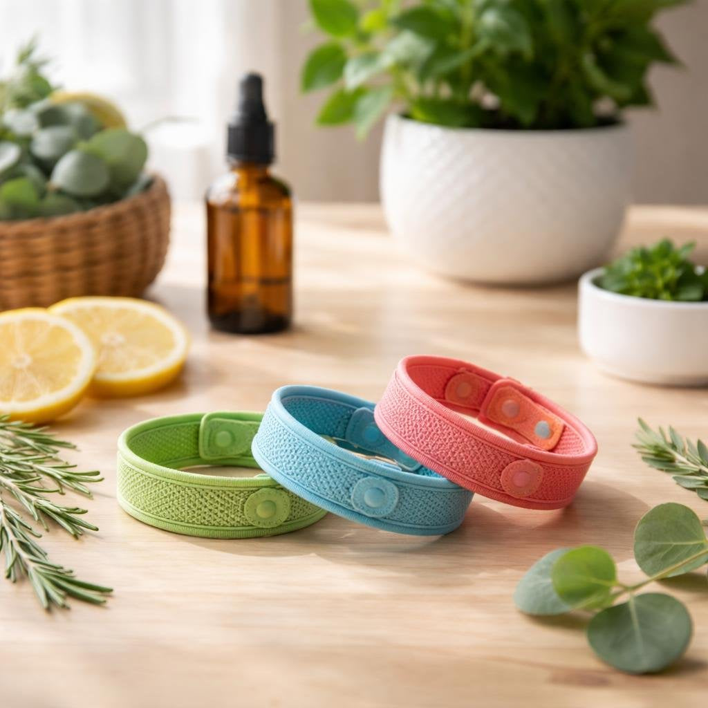Wearable insect repellent wristbands for camping and patios