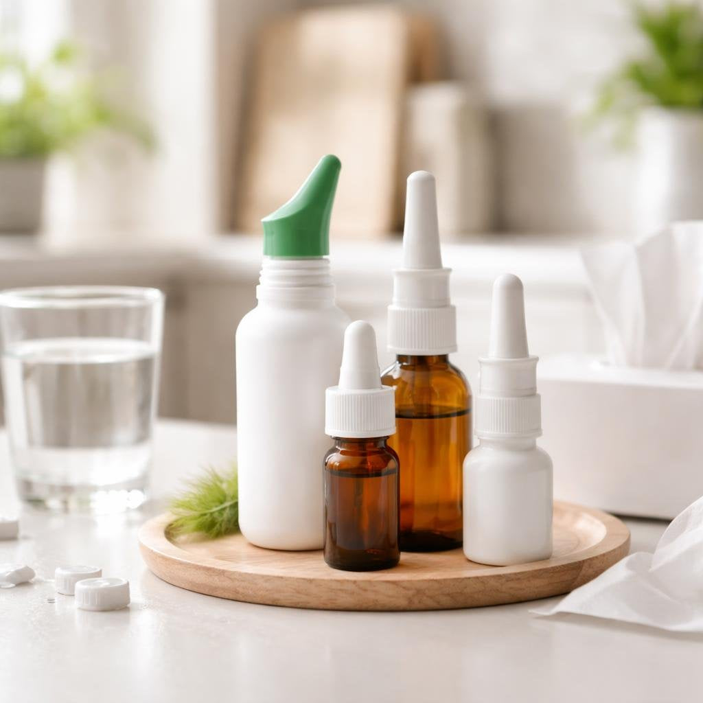 Nasal sprays and drops for congestion relief and hydration
