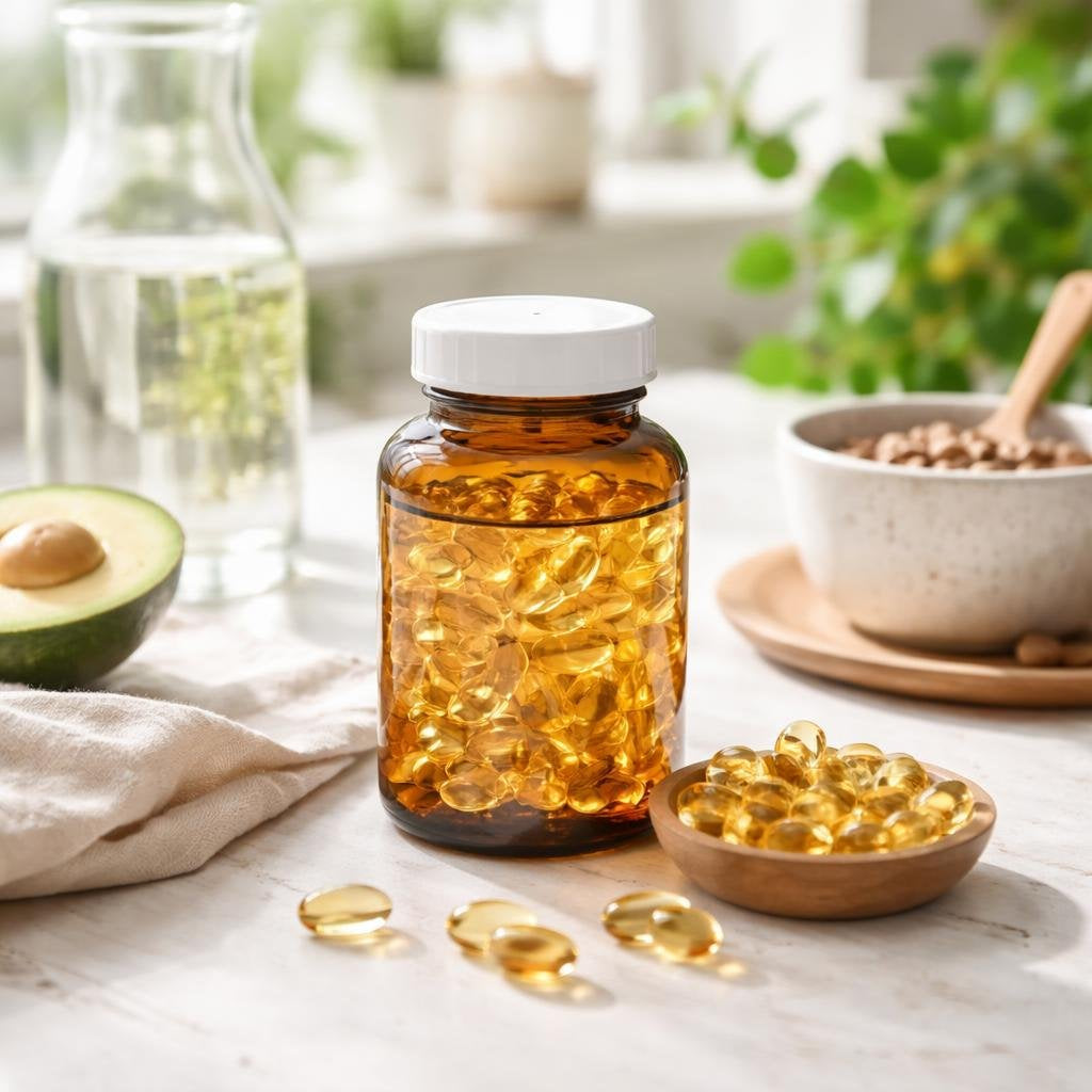 Omega-6 oil softgel supplements for daily nutrition