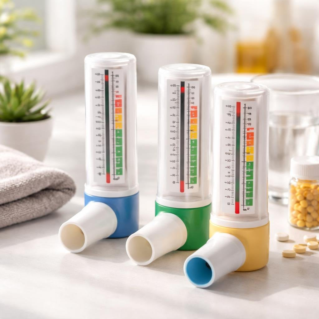 Portable respiration flow meter for peak flow tracking