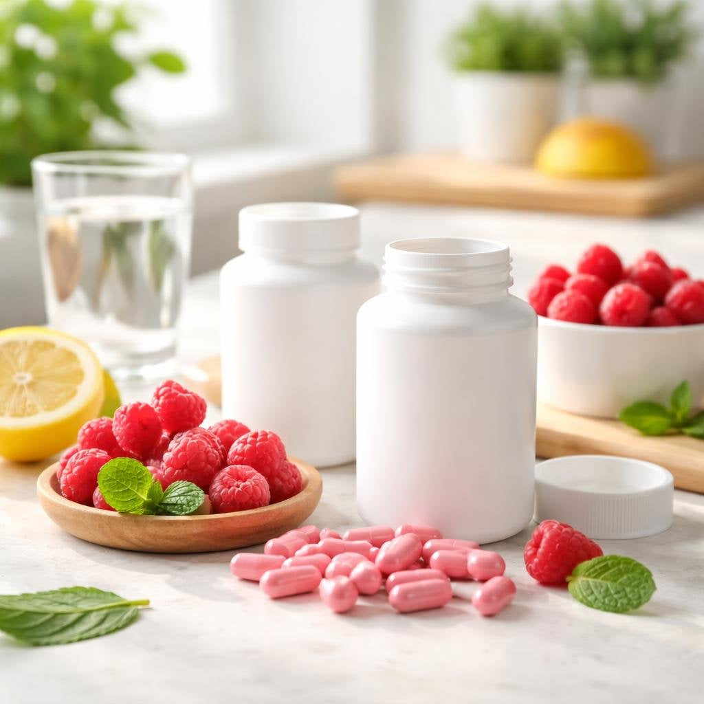 Raspberry ketones capsules with clean label options