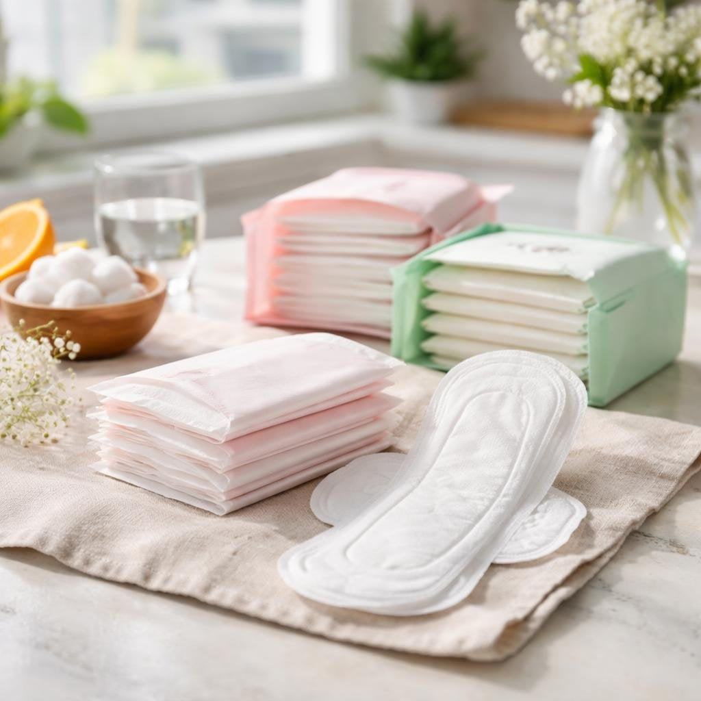 Sanitary napkins with wings for day and overnight protection
