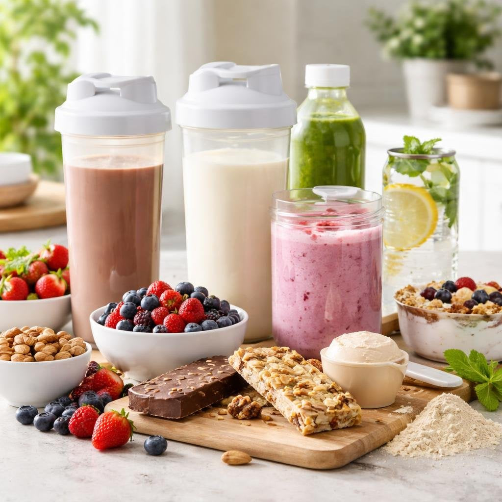 Protein bars, drink mixes, and bottled sports beverages