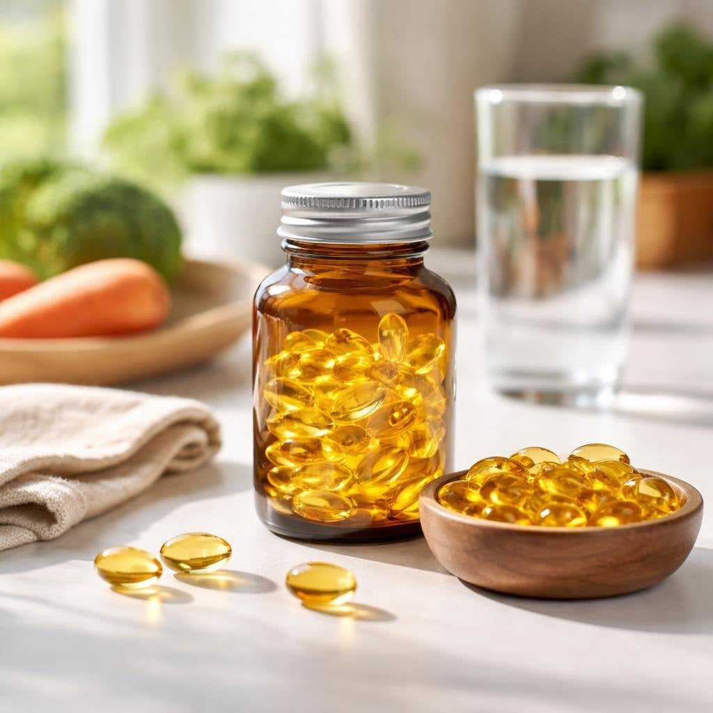 Vitamin A supplements with clear potency and label details