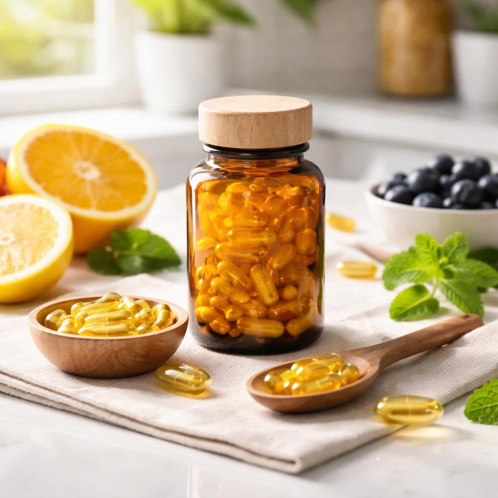 Vitamin B-complex bottles for daily energy support